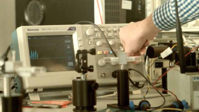 Oscilloscope and lasers, electronics