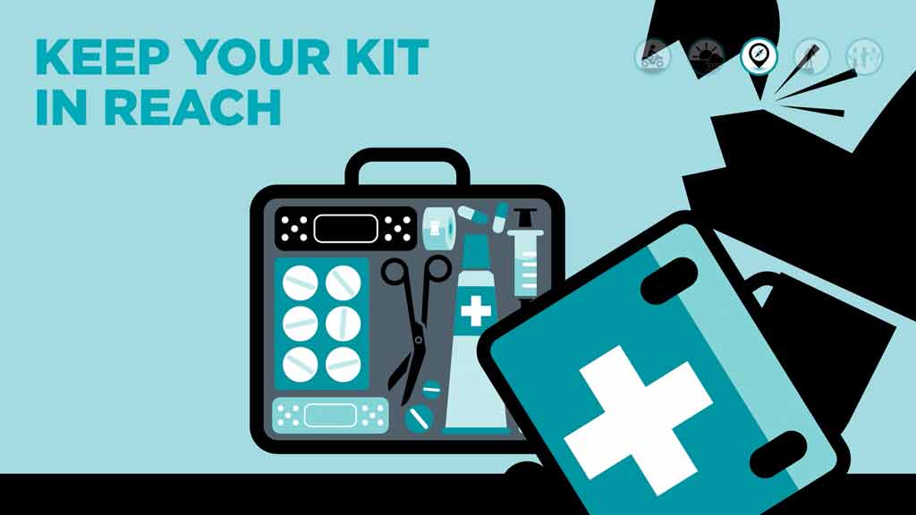 animated graphic of a first aid kit